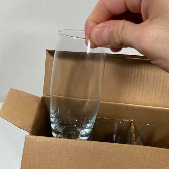 Real Living - Stemless Flute Glasses - Clear - Set of 4 - NWT - Picture 12 of 12